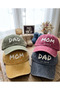 Mom Dad Couple Hat - Washable Vintage Fabric Adjustable Size Buckled Printed Souvenir Hat Est2024 - 8