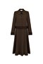 Tulle Detail Skirt Suit Set Brown