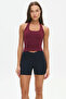 Claret Red Halter Neck Women's Undershirt Mg2680