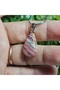 Rodokrozite Steel Chain Natural Stone Necklace-12- (Handmade Design Products) - 6