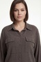 Women's Brown Summer Dress with Elastic Waist Pocket Detail Top and Bottom Set - 3