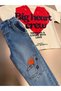 Boy's Printed T-Shirt and Baggy Jeans Bottom-Top Set - Comfortable Fit Casual Combination - 4
