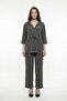 Women's Khaki Summer Hoodie with Elastic Waist and Laces Top and Bottom Set