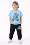 Boy's T-Shirt + Printed T-Shirts + Printed Sweatpants Character / Theme + Cotton + Summer / Casual - 3