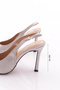 5712 Women's Evening Dress Shoes with Stone Heels - 5