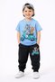 Boy's T-Shirt + Printed T-Shirts + Printed Sweatpants Character / Theme + Cotton + Summer / Casual