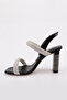 1005 Women's Stone Heeled and Rope Wrapped Evening Dress - 3