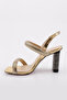 1005 Women's Stone Heeled and Rope Wrapped Evening Dress - 3