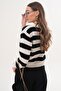 Women's Striped Patterned Button Closure Knitwear Knitted Cardigan 260436 - 265261 - 5