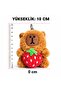 Kapibara Plush Green Sulfate Cute Keychain Red Strawberry Capybara Kapip Labubu Toy Lover - 4
