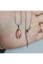 Rodokrozite Steel Chain Natural Stone Necklace-14- (Handmade Design Products) - 4