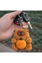 Capybara Plush Green Sulfate Cute Keychain Apricot Capybara Kapipara Labubu Toy Lover - 2