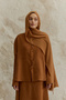 Qef Scarf Soft Line Cotton Shawl Almond 001 Cinnamon - 3