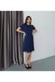 Şans Li̇fe Women's Skirt Hem D Lace Stone Embellished Short Sleeve Medium Length Dress - 8