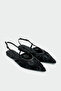 Grock Embellished Women's Black Ballerinas - 3