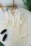 My Little Boy's Cicileri Linen Striped Boys' 2-Piece Set - Cream - 2
