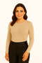 Women's 4-Pack Crew Neck Long Sleeve Stretch Fabric Basic Body - 4