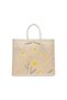 Tote Bag - Happy Flower Printed Stylish Carry-All Cotton Tote Set of 01