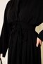 Stylish Drapey Waist-Tieded Turkish Long Dress - 3