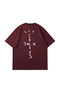 Cactus Jack Printed Oversized Unisex Claret Red Tshirt