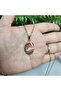 Rodokrozite Steel Chain Natural Stone Necklace-22- (Handmade Design Products) - 6