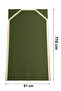 Bag Piece Prayer Mat - Foldable Travel Prayer Mat with Zipper for Carrying - Green - 7