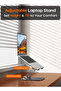 Laptop Stand, 360° Rotating Ventilated Height Adjustable Computer Holder for Home, Office - 7