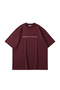Cactus Jack Printed Oversized Unisex Claret Red Tshirt - 2