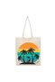 Tote Bag - Sunset & Palms Printed Stylish Carry-All Cotton Tote Set of 01