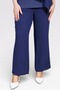 30094 Dark Blue Chiffon Pants with Elastic Waist and Tube-Legged Trim. - 2