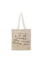 Tote Bag - To Go Where the wind takes you Printed Stylish Carry-All Cotton Tote Set of 01