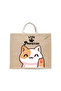 Tote Bag - Stay Pawsitive Printed Stylish Carry-All Cotton Tote Set of 01