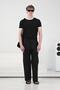 Contrast Detailed Crew Neck Black T-Shirt