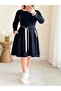 M Modal Fabric Dress with Belt and Garnish Detail - 3