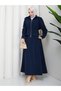 Sleeve and Waist Detailed Jacket & Skirt Hijab Set Rc9027 - 4