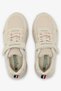Kids Beige Low-Top Casual Sneakers with Velcro Strap - Sleek Everyday Style and Comfort - 5
