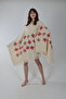 90X180 Peshtemal Red Leaf Pattern Muslin Fabric Cotton Pieces in 1 - 3