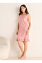 Set of 2 - Midi Slip Dress Strappy Ruffled Hem Cotton - 2