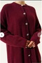 Women's Long Sweater with Pearl Buttons, Plus Size, Soft Fabric Cardigan - 2