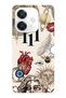 Oppo A3 Compatible Astro Symbolic Collage and 111 Energy Patterned Transparent Phone Case