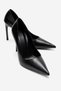 Velorien Black Skin Women Heeled Shoes