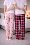100% Cotton Combed Single Jersey Double Set of 2 Women's and Men's Pajama Bottoms - 6