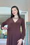 Lycra Double Breasted Neckline Long Dress 0Y006 - 4
