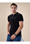 Solid Brand Logo Zipper Closure Regular Fit Polo T-shirt - 6