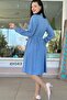 Polo Collar Buttoned Tencel Dress 6Y043 - 2