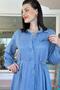 Polo Collar Buttoned Tencel Dress 6Y043 - 4