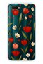 Oppo A5S / Ax7 / A12 Compatible Red Tulip Patterned Transparent Phone Case