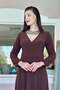 Lycra Double Breasted Neckline Long Dress 0Y006 - 5
