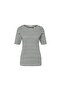 Women's T-Shirt, Short-Sleeved , Green Striped - 4