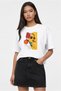 Women's Oversized T-Shirt Color Drawing Bas Printed 00 Pam Cotton Short Pants Comfortable Fit